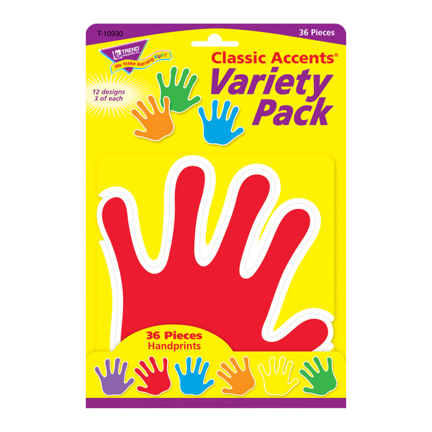 Handprints Classic Accents® Variety Pack, 36 Per Pack, 3 Packs Handprints Classic Accents® Variety Pack, 36 Per Pack, 3 Packs
