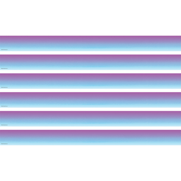Purple and Blue Color Wash Straight Border Trim, 35 Feet Per Pack, 6 Packs