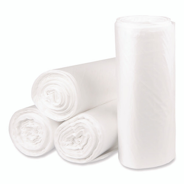 Eco Strong Plus Can Liners, 33 gal, 13 mic, 33" x 39", Natural, Perforated Roll, 250/Carton