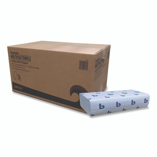 Structured Multifold Towels, 1-Ply, 9 x 9.5, White, 250/Pack, 16 Packs/Carton