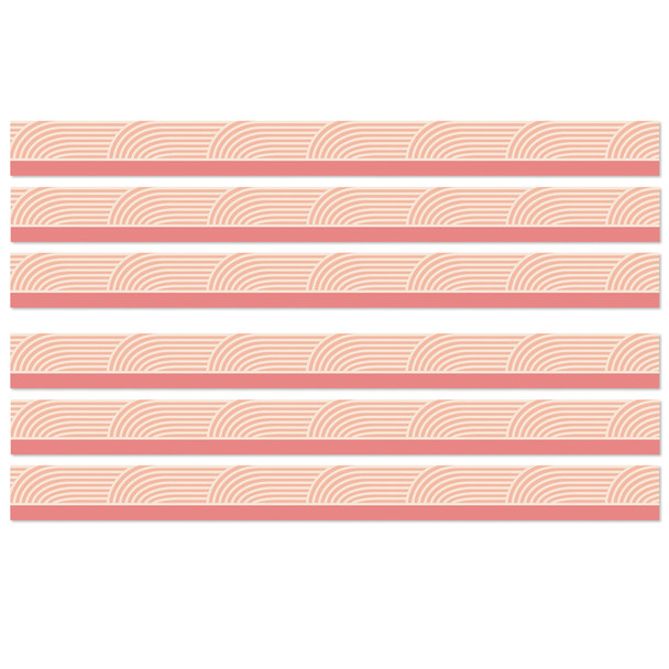 True to You Coral Wave Straight Bulletin Board Borders, 36 Feet Per Pack, 6 Packs