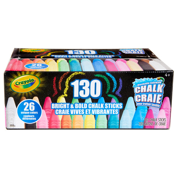 Bright & Bold Chalk Sticks, Pack of 130