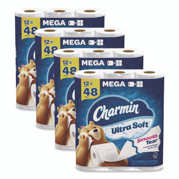 Ultra Soft Bathroom Tissue, Mega Roll, Septic Safe, 2-Ply, White, 224 Sheets/Roll, 12 Rolls/Pack, 4 Packs/Carton Ultra Soft Bathroom Tissue, Mega Roll, Septic Safe, 2-Ply, White, 224 Sheets/Roll, 12 Rolls/Pack, 4 Packs/Carton