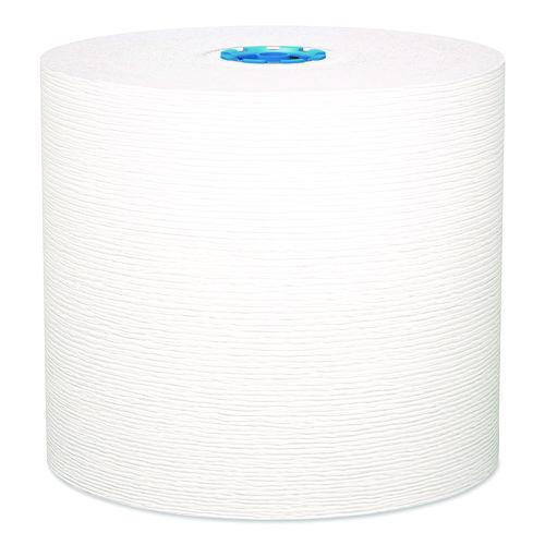 Hard Roll Paper Towels with Premium Absorbency Pockets with Colored Core, Blue Core, 1-Ply, 7.5" x 700 ft, White, 6 Rolls/CT