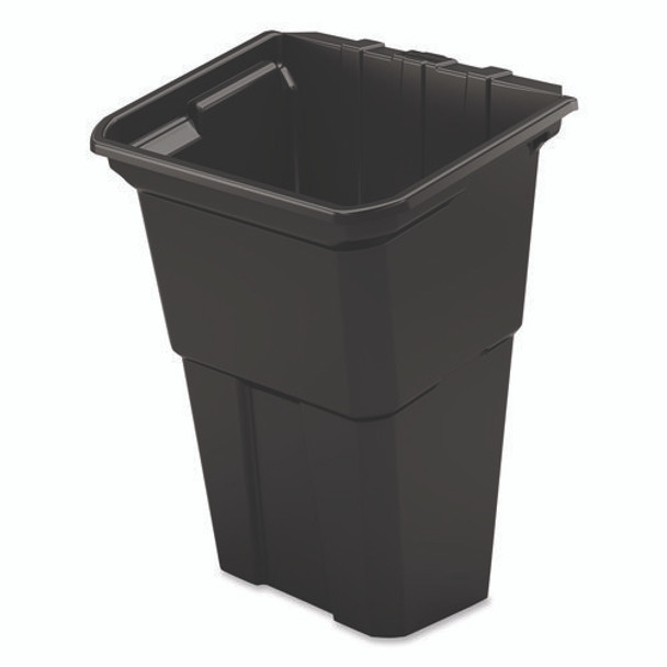 Waste Bin, 8 gal, 12.78" x 17.21" x 22.13", Black, 2/Pack