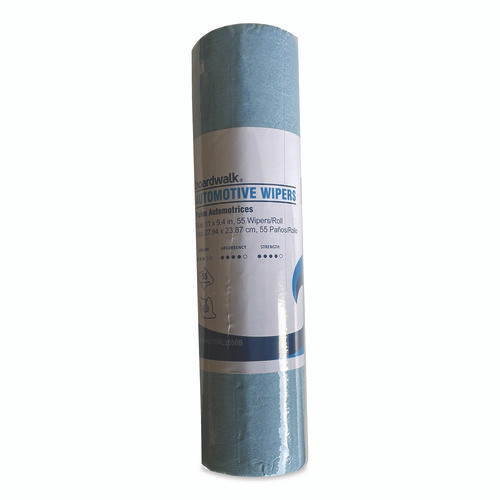 Automotive Wiper Rolls, 9.4 x 11, Blue, 55/Roll, 30 Rolls/Carton