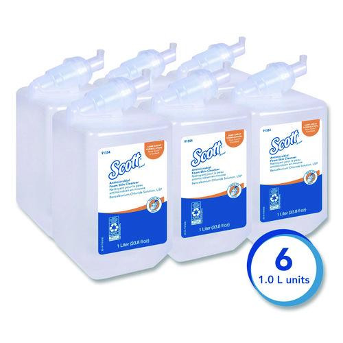 Antimicrobial Foam Skin Cleanser Refill, Fresh Scent, 1,000 mL, 6/Carton