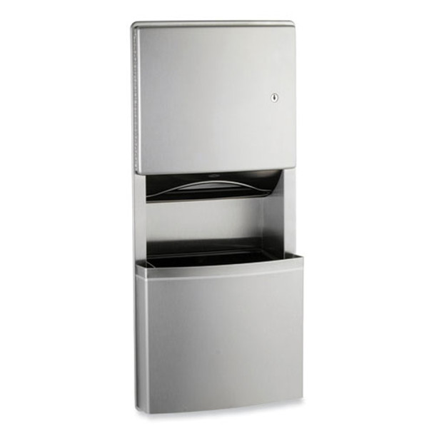 Contura SeriesRecessed Paper Towel Dispenser/Waste Receptacle with TowelMate/LinerMate, 12.75x5.51x28, Satin Stainless Steel Contura SeriesRecessed Paper Towel Dispenser/Waste Receptacle with TowelMate/LinerMate, 12.75x5.51x28, Satin Stainless Steel