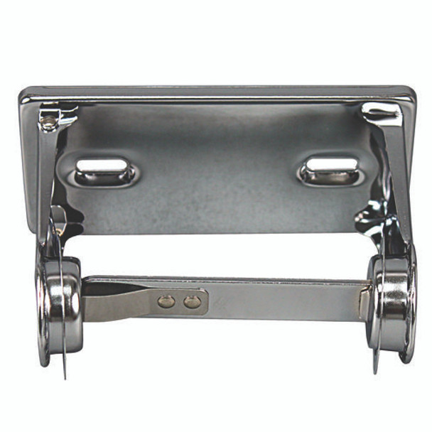Single Roll Toilet Tissue Dispenser, 6.5 x 4.5 x 2.75, Chrome, 1 Dozen