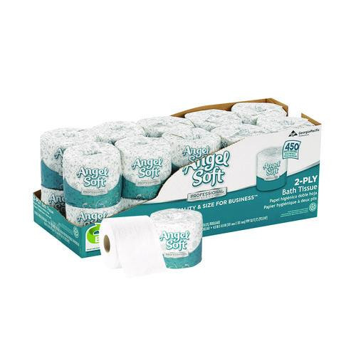 Angel Soft ps Premium Bathroom Tissue, Septic Safe, 2-Ply, White, 450 Sheets/Roll, 20 Rolls/Carton
