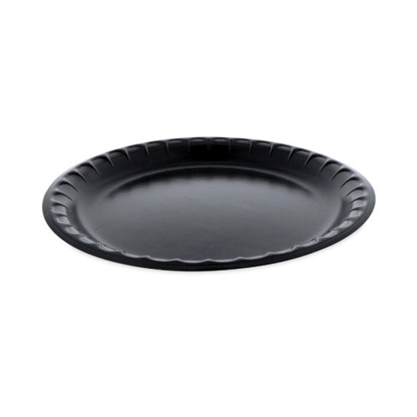 Placesetter Deluxe Laminated Foam Dinnerware, Plate, 10.25" dia, Black, 540/Carton Placesetter Deluxe Laminated Foam Dinnerware, Plate, 10.25" dia, Black, 540/Carton