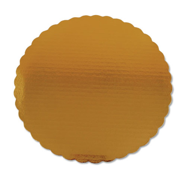 Gold Cake Circles, Double Wall Construction, 14" Diameter, Gold, Paper, 50/Carton