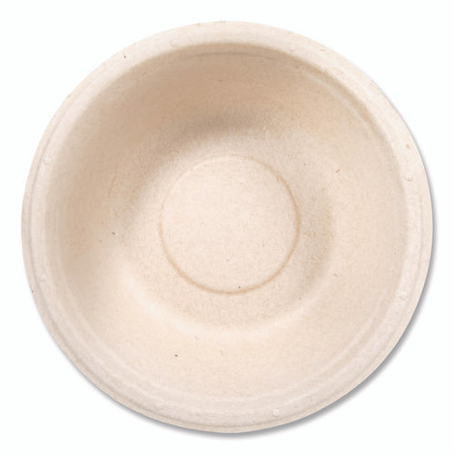 Compostable Molded Fiber Dinnerware, ProPlanet Seal, Bowl, 12 oz, Natural, 1,000/Carton