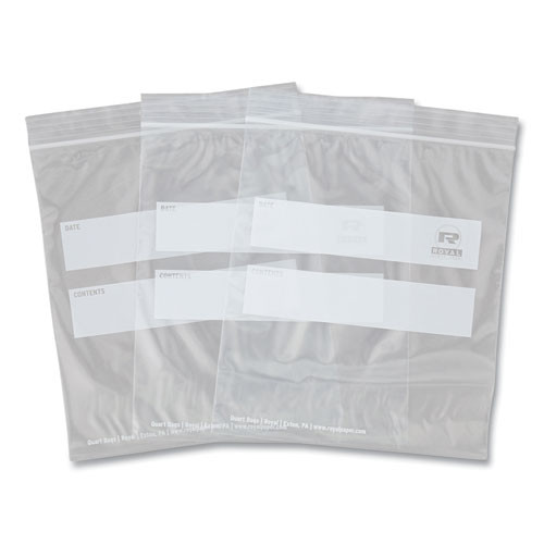 Zipper Bags, Quart, 7" x 7.99", Clear, 500/Carton