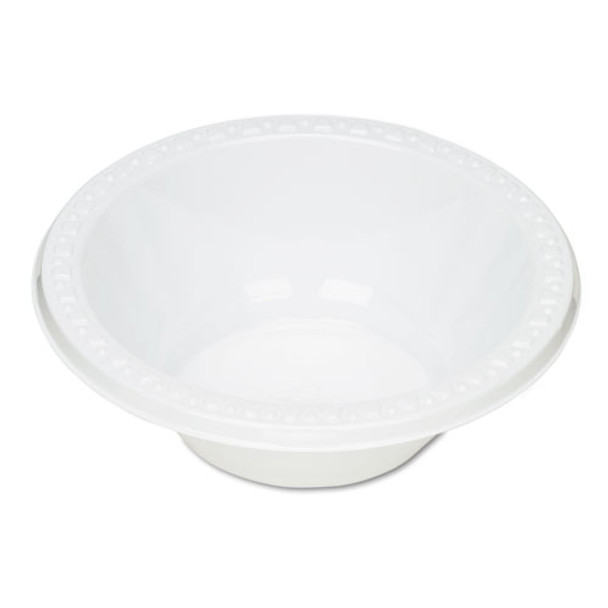 Plastic Dinnerware, Bowl, 12 oz, White, 125/Pack Plastic Dinnerware, Bowl, 12 oz, White, 125/Pack
