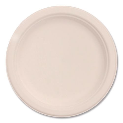 Compostable Molded Fiber Dinnerware, ProPlanet Seal, Plate, 6" dia, Natural, 1,000/Carton
