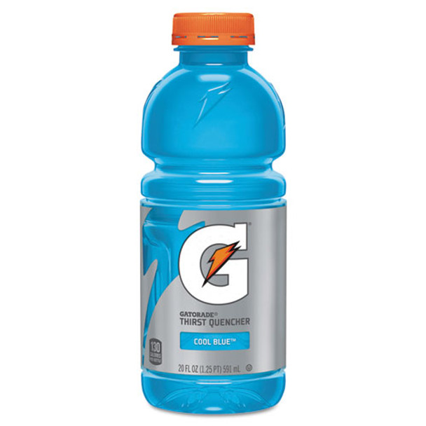 G-Series Perform 02 Thirst Quencher, Cool Blue, 20 oz Bottle, 24/Carton