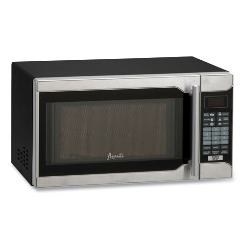 0.7 Cu.ft Capacity Microwave Oven, 700 Watts, Black/Stainless Steel