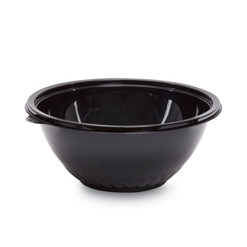 Caterline Pack n' Serve Plastic Bowl, 160 oz, 12" Diameter x 5" h, Black, 25/Carton