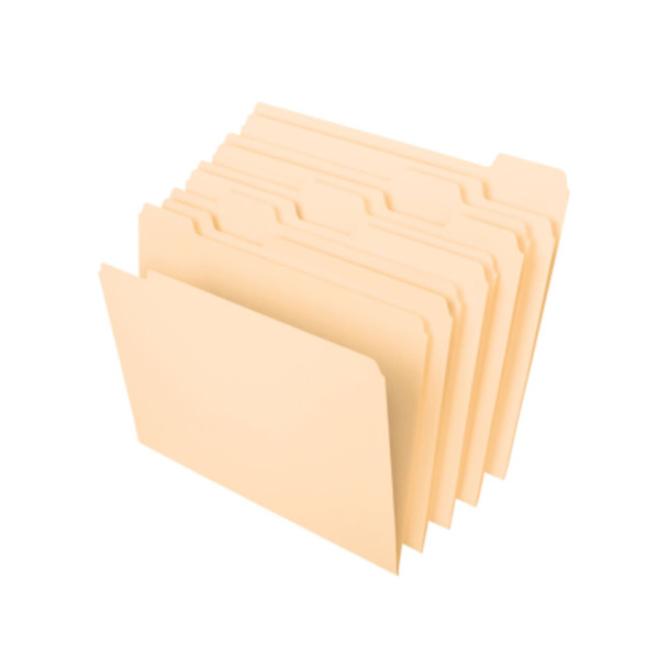 File Folders, Letter Size, Manila, 1/2 Cut, Box of 100 File Folders, Letter Size, Manila, 1/2 Cut, Box of 100