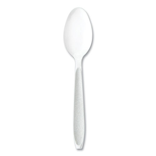 Impress Heavyweight Full-Length Polystyrene Cutlery, Spoon, Plastic, White, 100/Box