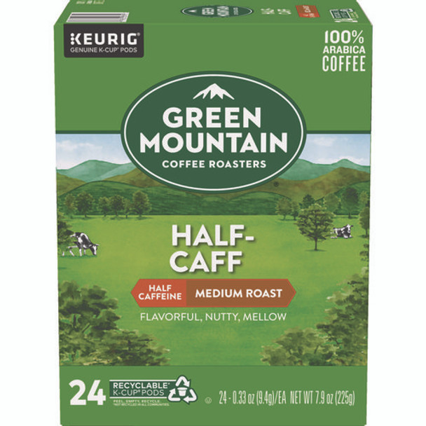Half-Caff Coffee K-Cups, 24/Box