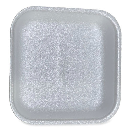 Meat Trays, #1, 5.38 x 5.38 x 1.07, White, Foam, 500/Carton