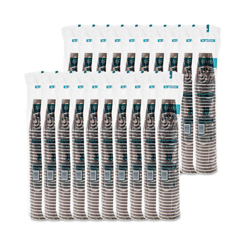 Thermoguard Insulated Paper Hot Cups, 16 oz, Steam Print Design, 600/Carton