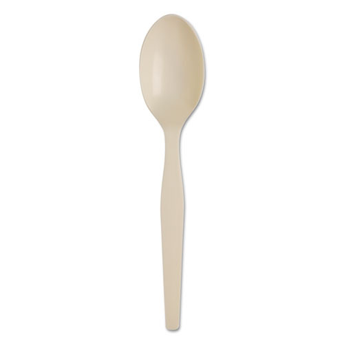 SmartStock Plastic Cutlery Refill, Series-O, Mediumweight Spoon, Beige, 40/Pack, 24 Packs/Carton