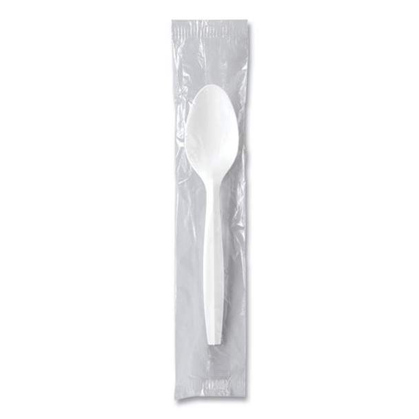 Regal Mediumweight Cutlery, Individually Wrapped, Spoon, Plastic, White, 1,000/Carton Regal Mediumweight Cutlery, Individually Wrapped, Spoon, Plastic, White, 1,000/Carton
