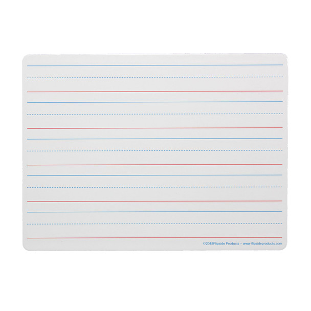 Magnetic Dry Erase Board, Two-Sided Ruled/Blank, 9" x 12", Pack of 3