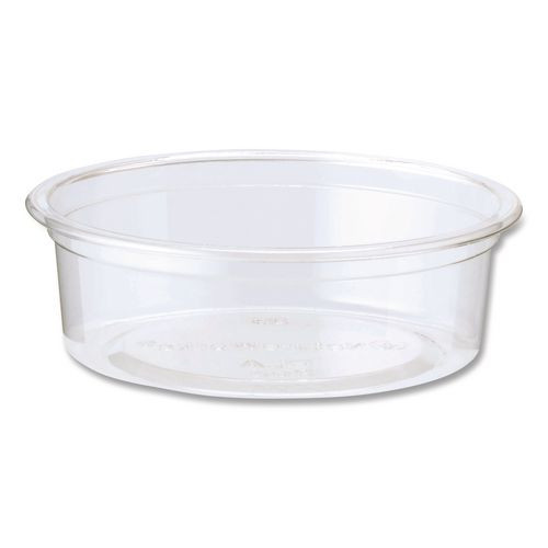 PLA Clear Cold Cups, Flat Style, 2 oz, Plastic, Clear, 2,000/Carton