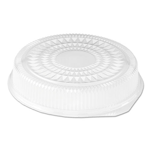 Round Plastic Dome Lid, Embossed, Fits 212/213, 16" Diameter, Clear, 25/Carton