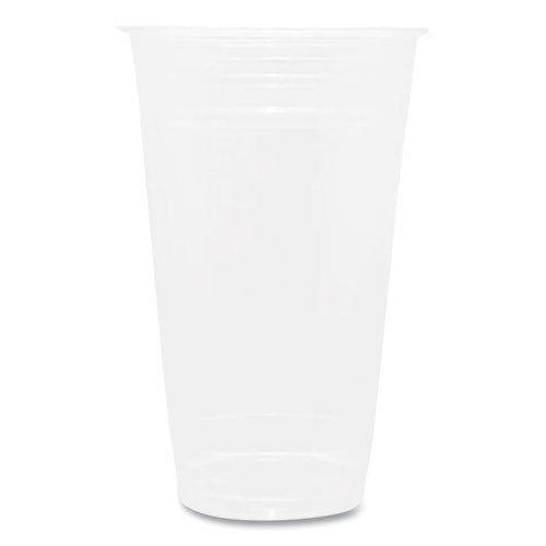 PET Plastic Cups, 24 oz, Clear, 600/Carton