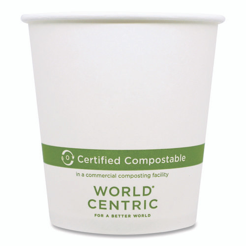 Paper Hot Cups, 10 oz, White, 1,000/Carton