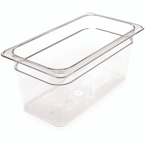 StorPlus Polycarbonate Food Pan, 5.7 qt, 6.88 x 12.75 x 6, Clear, Plastic