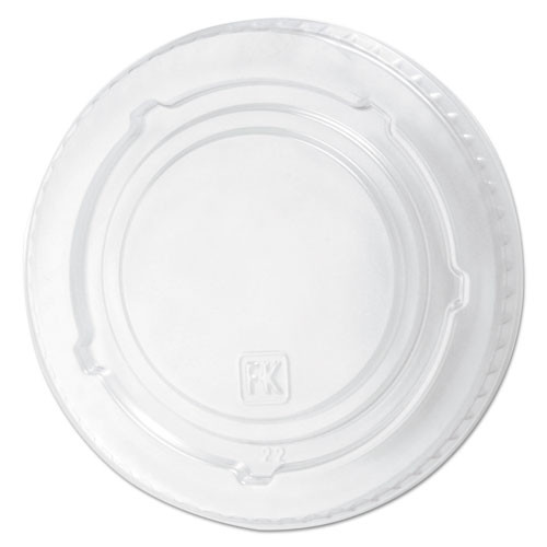 Kal-Clear/Nexclear Drink Cup Lids, Flat Lid with No Slot, Fits 12 oz to 20 oz Cold Cups, Plastic, Clear, 1,000/Carton