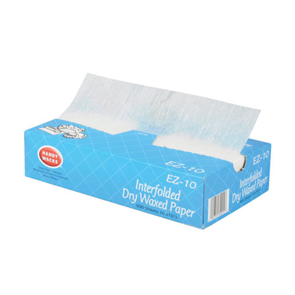 Interfolded Dry Waxed Paper Deli Sheets, 10.75 x 10, 500/Box, 12 Boxes/Carton Interfolded Dry Waxed Paper Deli Sheets, 10.75 x 10, 500/Box, 12 Boxes/Carton
