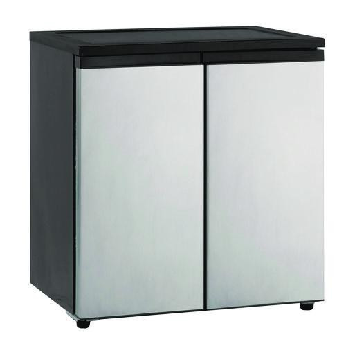 5.5 CF Side by Side Refrigerator/Freezer, Black/Platinum