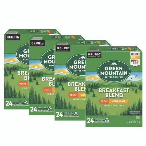 Breakfast Blend Decaf Coffee K-Cups, 96/Carton