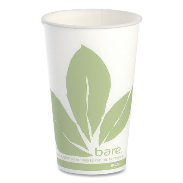Bare Eco-Forward Paper Cold Cups, 16 oz, Green/White, 100/Sleeve, 10 Sleeves/Carton Bare Eco-Forward Paper Cold Cups, 16 oz, Green/White, 100/Sleeve, 10 Sleeves/Carton