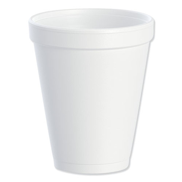 Foam Drink Cups, 10 oz, White, 25/Bag, 40 Bags/Carton