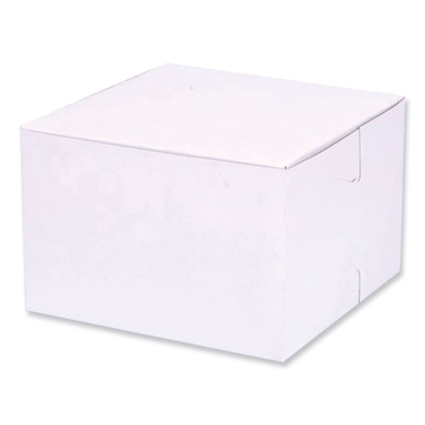 Bakery Boxes, Standard, 6 x 6 x 4, White, Paper, 250/Carton Bakery Boxes, Standard, 6 x 6 x 4, White, Paper, 250/Carton