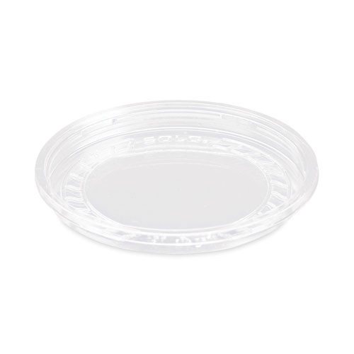 Bare Eco-Forward RPET Deli Container Lids, Recessed Lid, Fits 8 oz Containers, Clear, Plastic, 50/Pack, 10 Packs/Carton