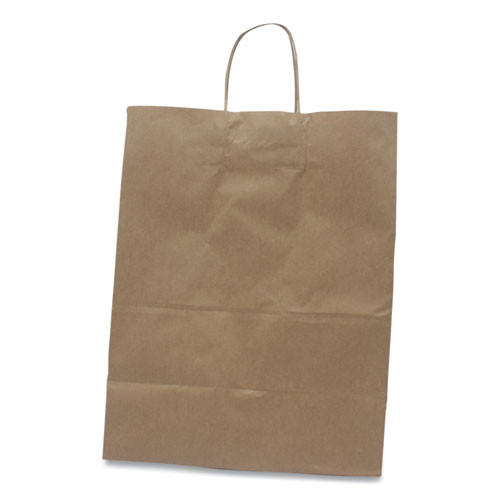Kraft Paper Bags, Natural Twisted-Paper Handles, 13" x 7" x 17", Natural, 250/Carton