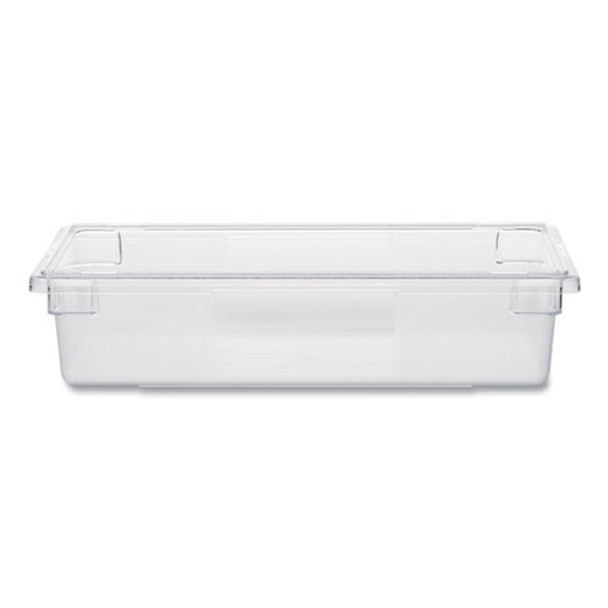 Food/Tote Boxes, 8.5 gal, 26 x 18 x 6, Clear, Plastic