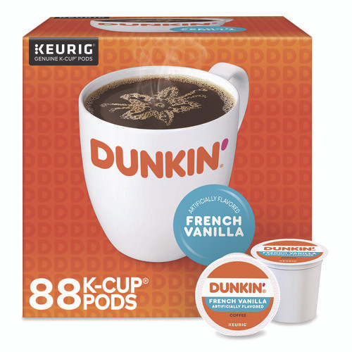 French Vanilla Coffee K-Cup Pods, 0.37 oz, 22/Box, 4 Boxes/Carton