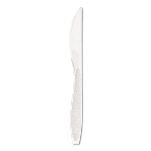 Impress Heavyweight Full-Length Polystyrene Cutlery, Knife, Plastic, White, 1,000/Carton