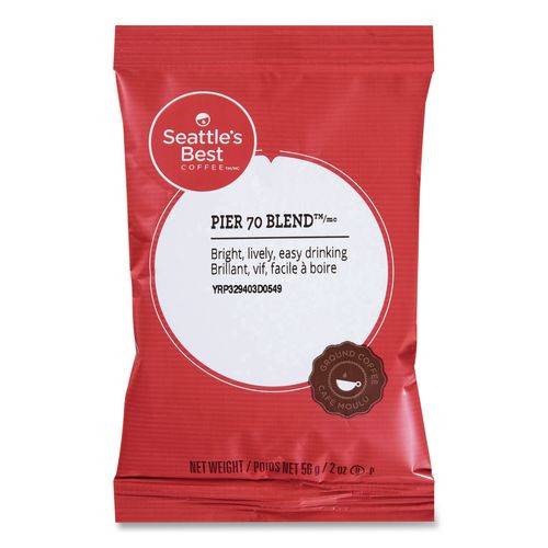 Premeasured Coffee Packs, Pier 70 Blend, 2 oz Packet, 18/Box