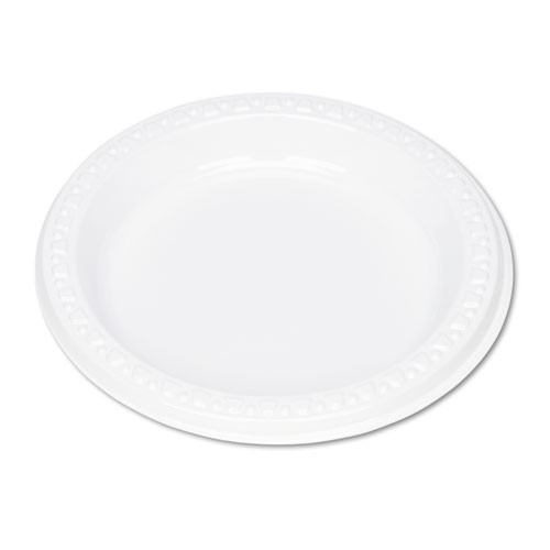 Plastic Dinnerware, Plates, 6" dia, White, 125/Pack
